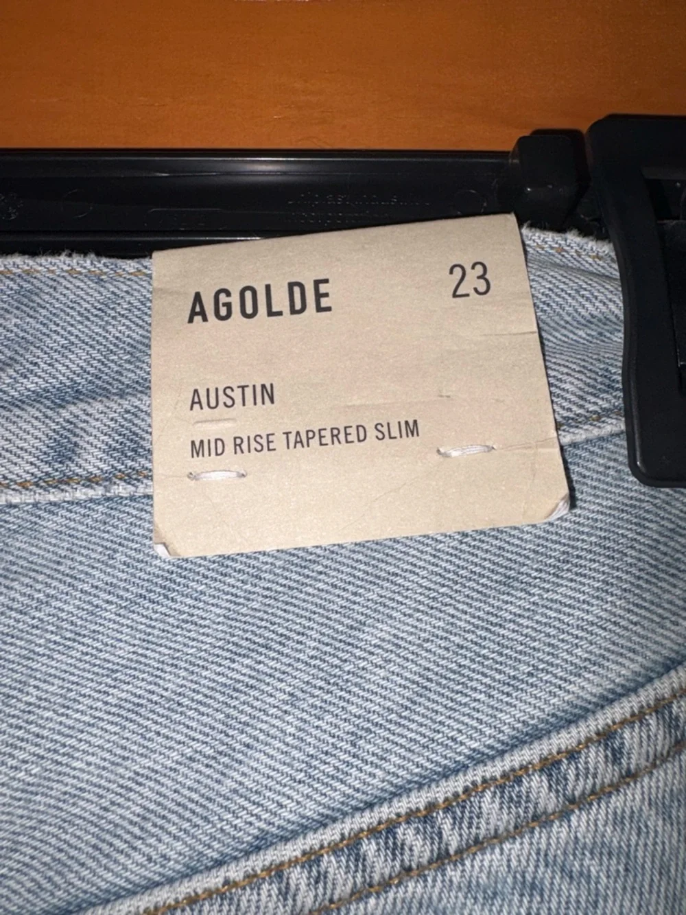 Agolde Austin Mid Rise Tapered Slim Size 23 NWT - Picture 5 of 6